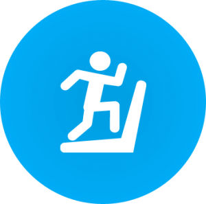 Wektorowy obrazek abstrakcyjny z człowiekiem wykonującym ćwiczenie akrobatyczne