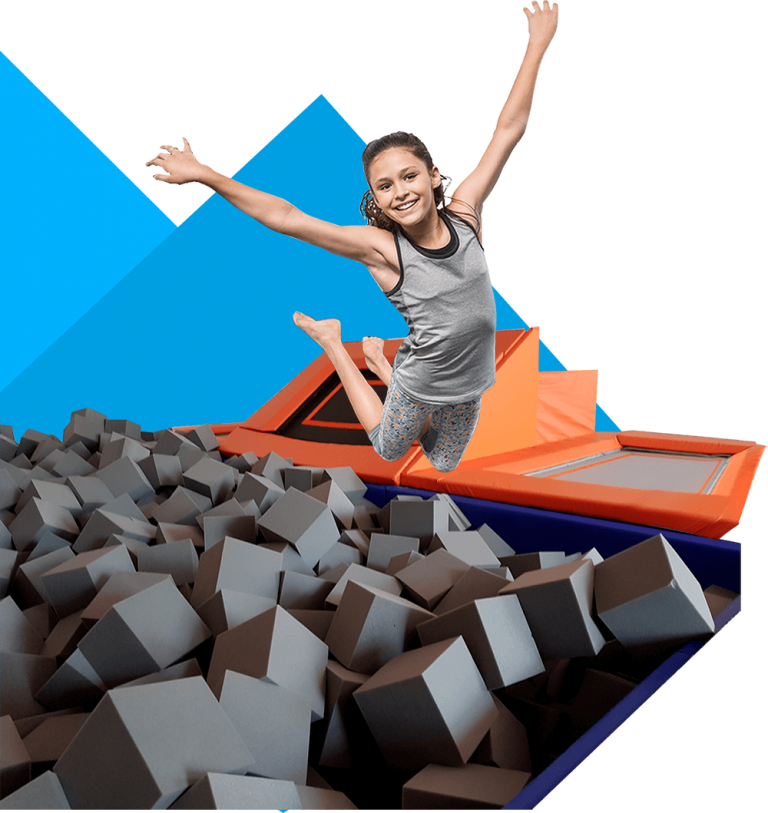 Skaczące dziecko w parku trampolin Jump6